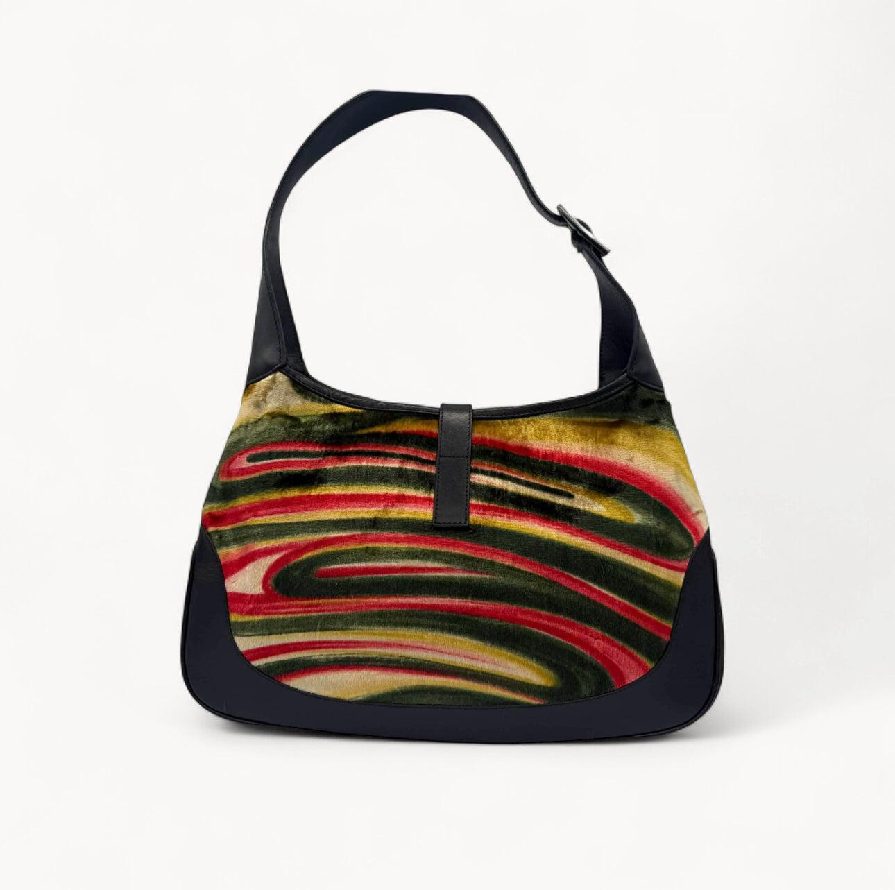 Gucci FW 1999 Jackie Psychedelic Velvet Shoulder Bag