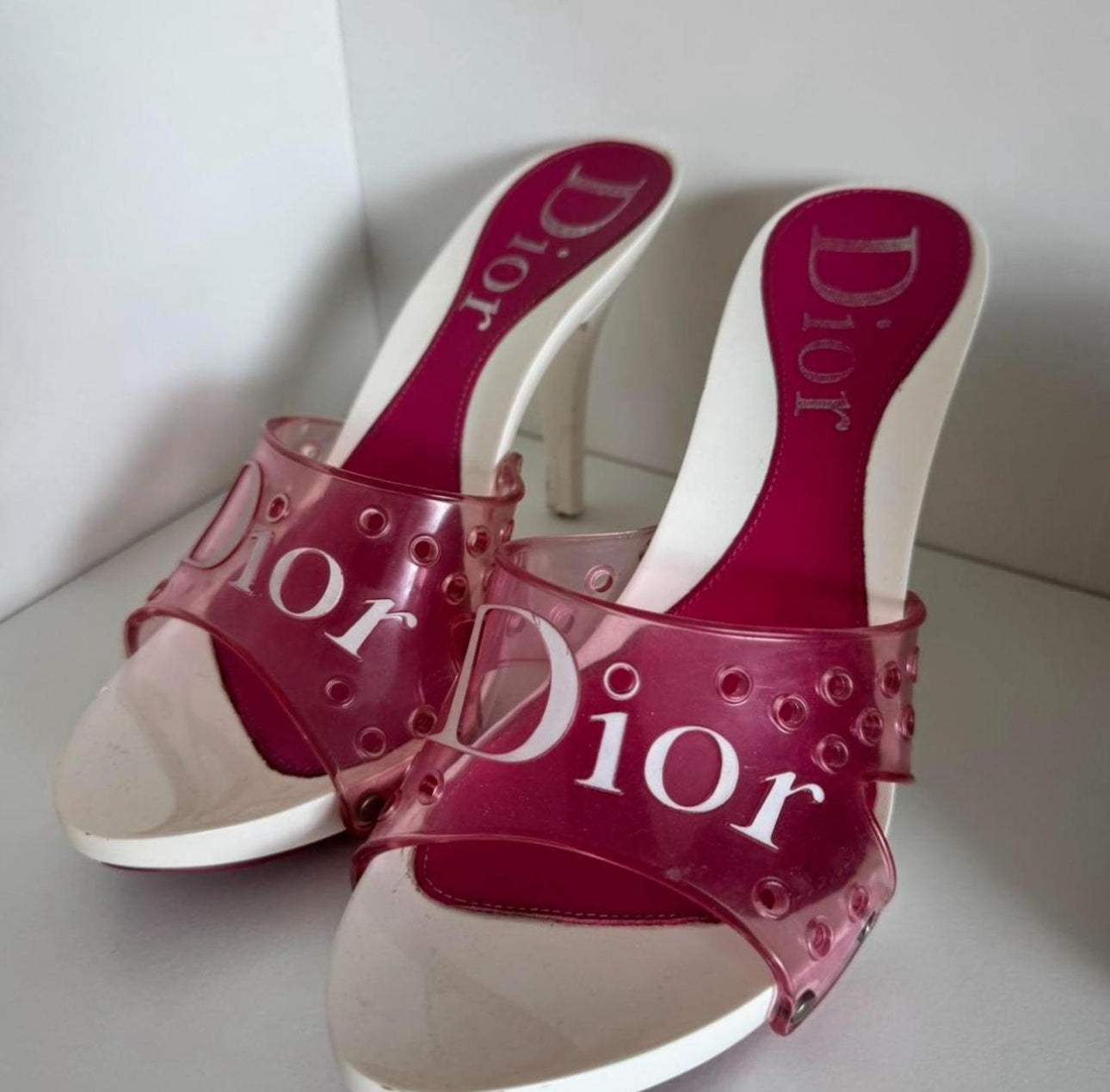 Dior Rare Pink PVC Mules