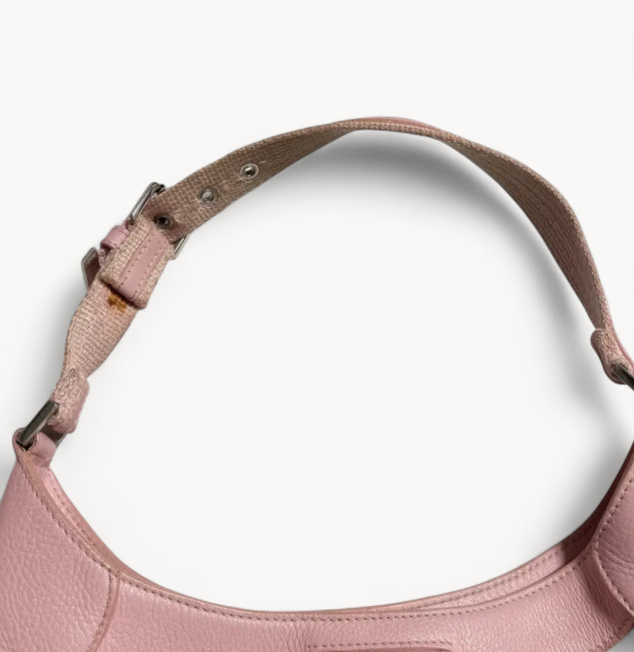 Christian Dior 2006 Pink & Beige Diorissimo Canvas Hobo Bag