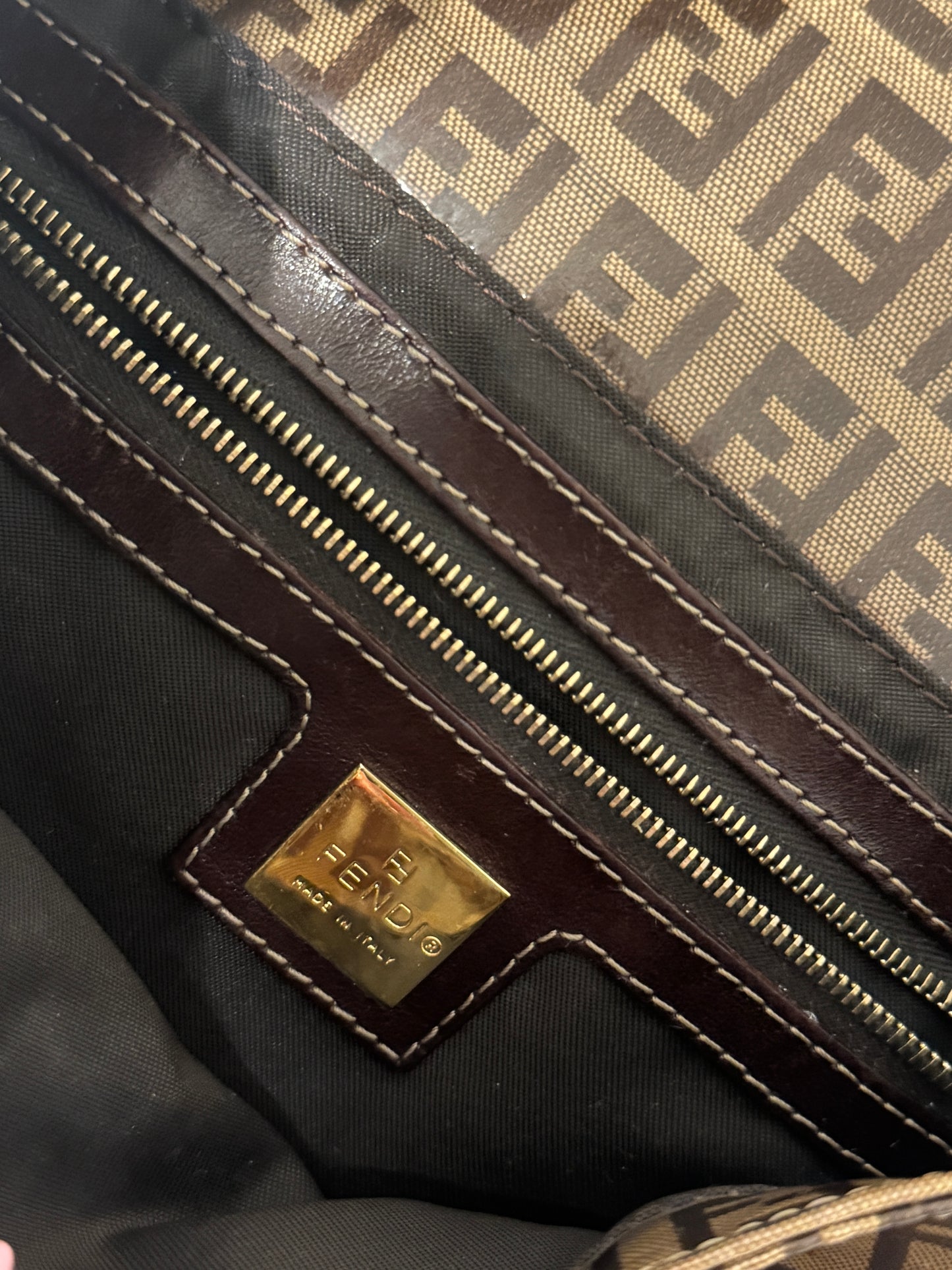 Fendi 2000’s Vinyl Zucchino Baguette Bag