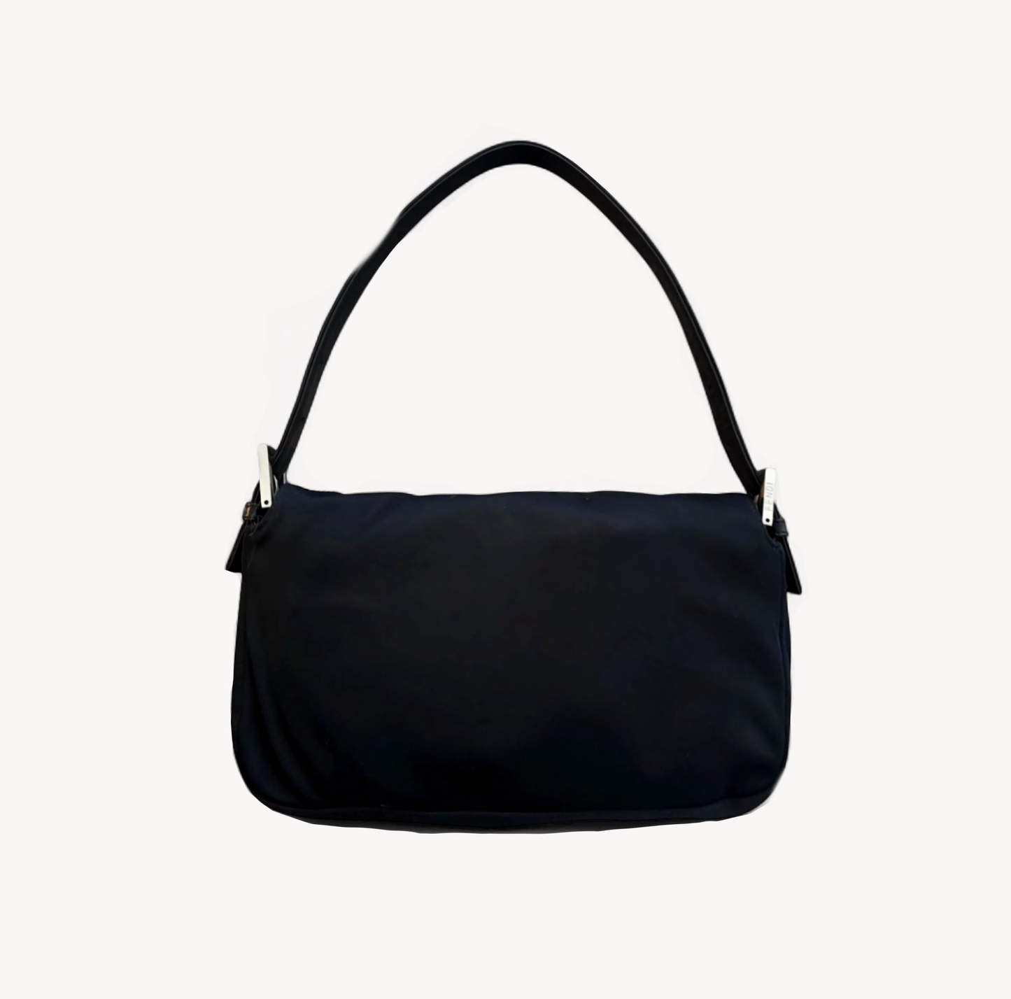 Fendi Black Neoprene Baguette Bag
