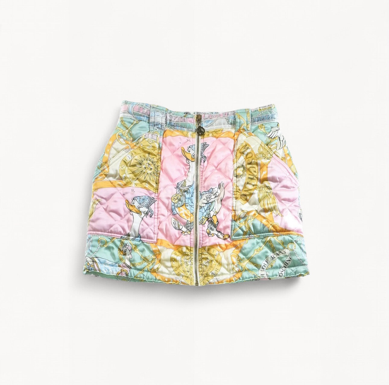 Moschino Jeans Vintage “Duck Hip Hop” Quilted Mini Skirt