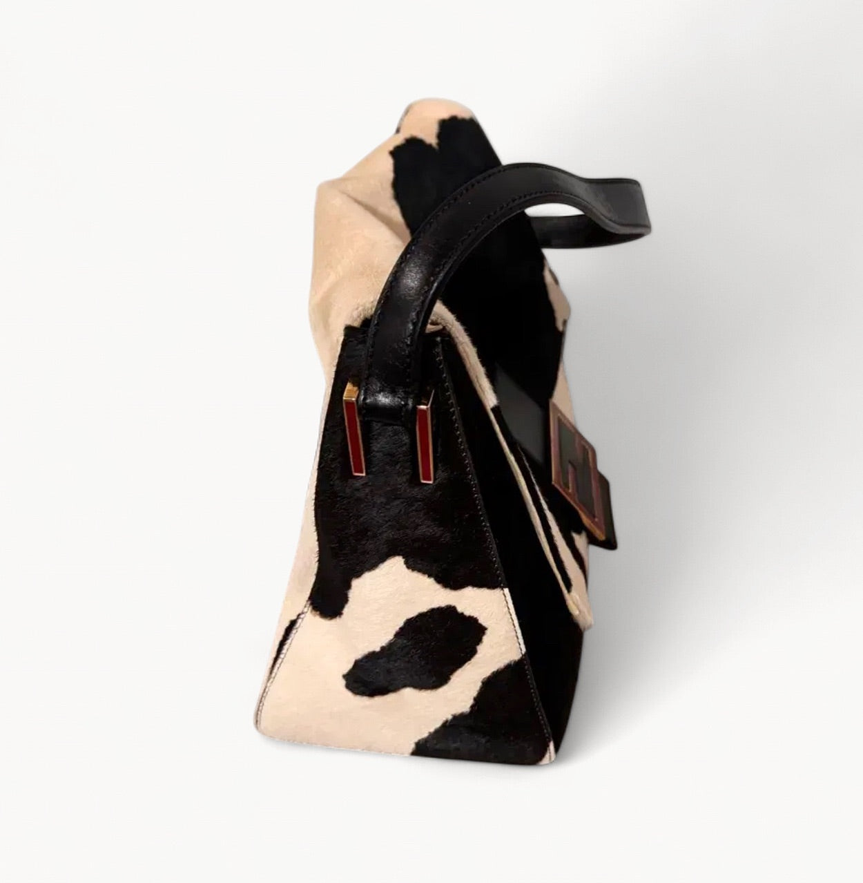Fendi 2012 Ponyhair Cow Pattern Mama Baguette Bag