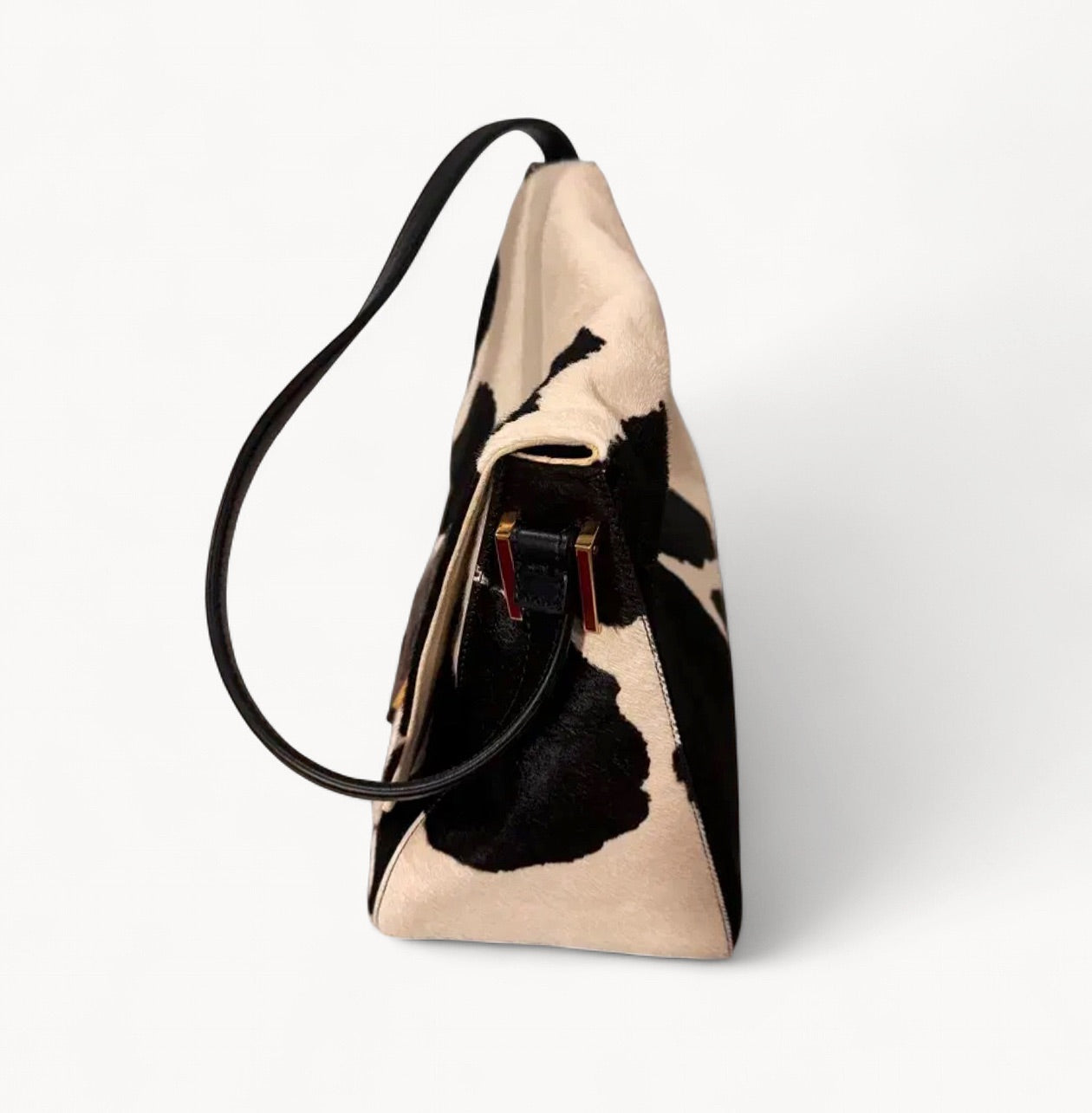 Fendi 2012 Ponyhair Cow Pattern Mama Baguette Bag