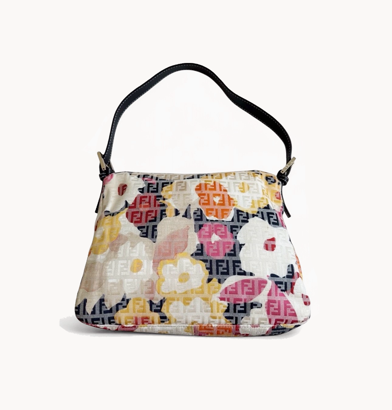 Fendi Floral Zucchino Mamma Baguette Shoulder Bag