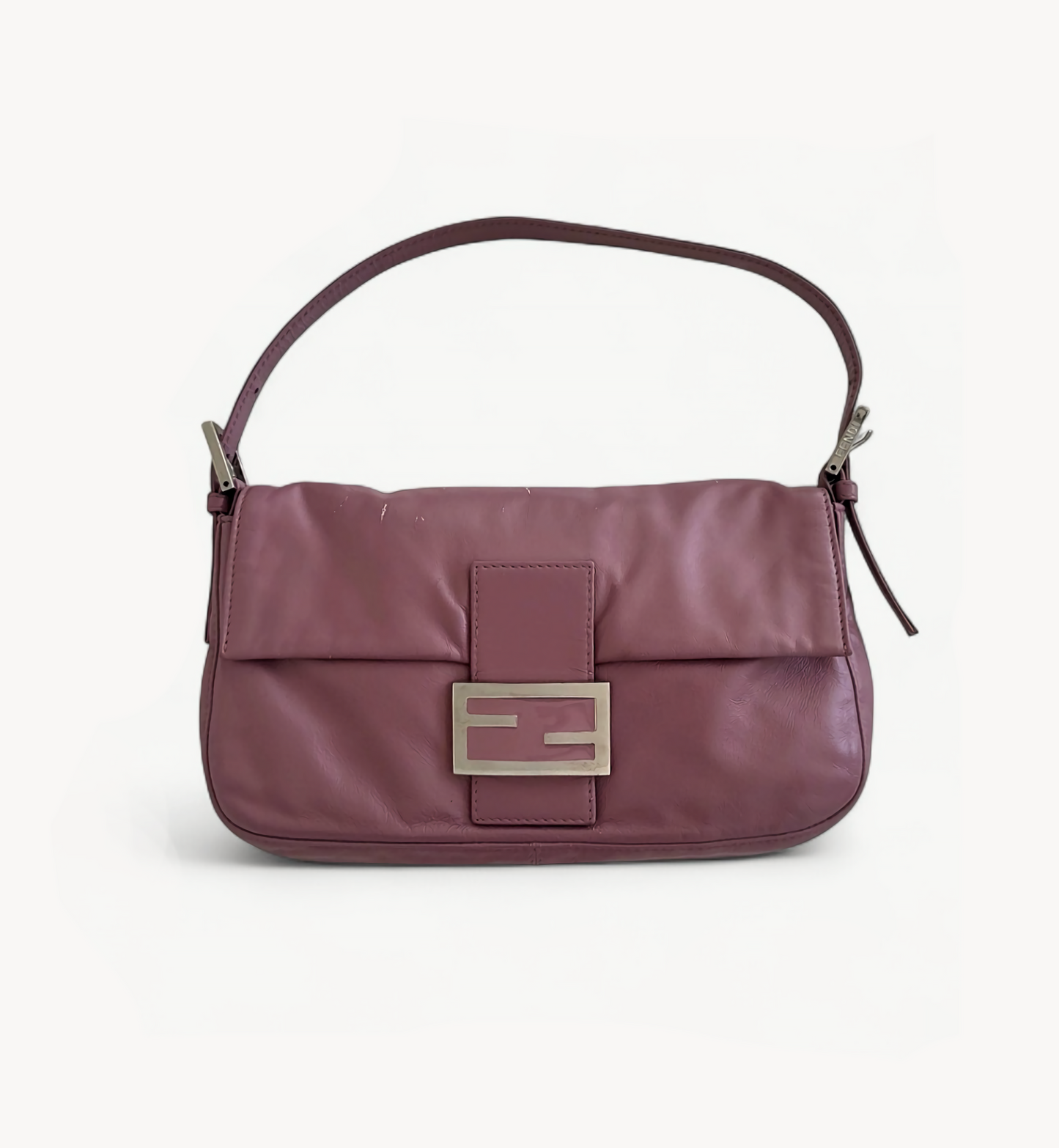 Fendi Dusty Rose Leather Baguette Bag