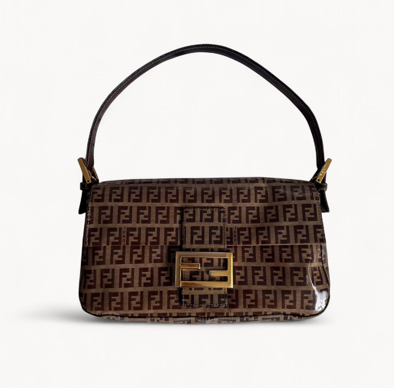Fendi 2000’s Vinyl Zucchino Baguette Bag