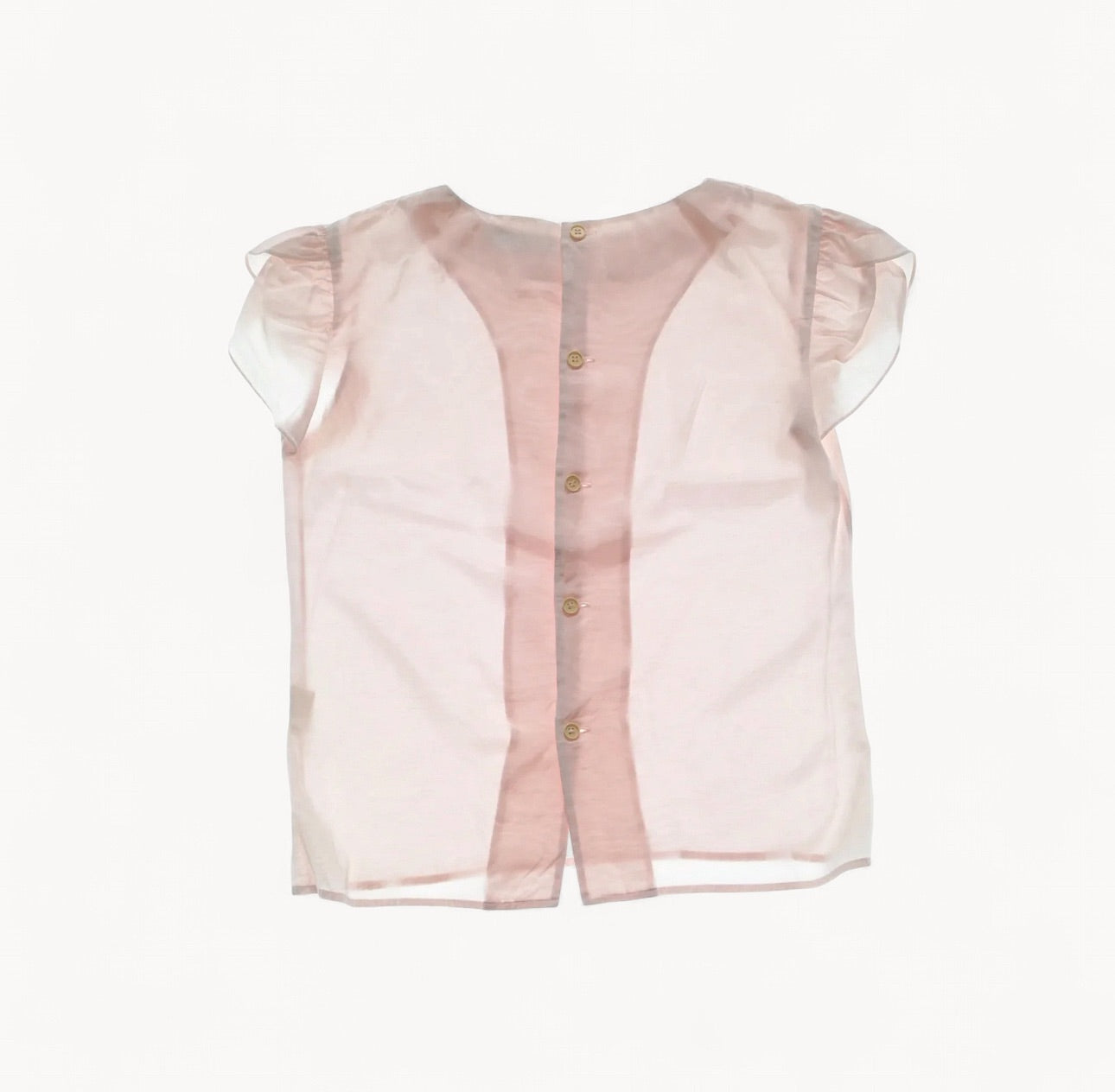 Yves Saint Laurent Blush Pink Sheer Set (Top & Skirt)