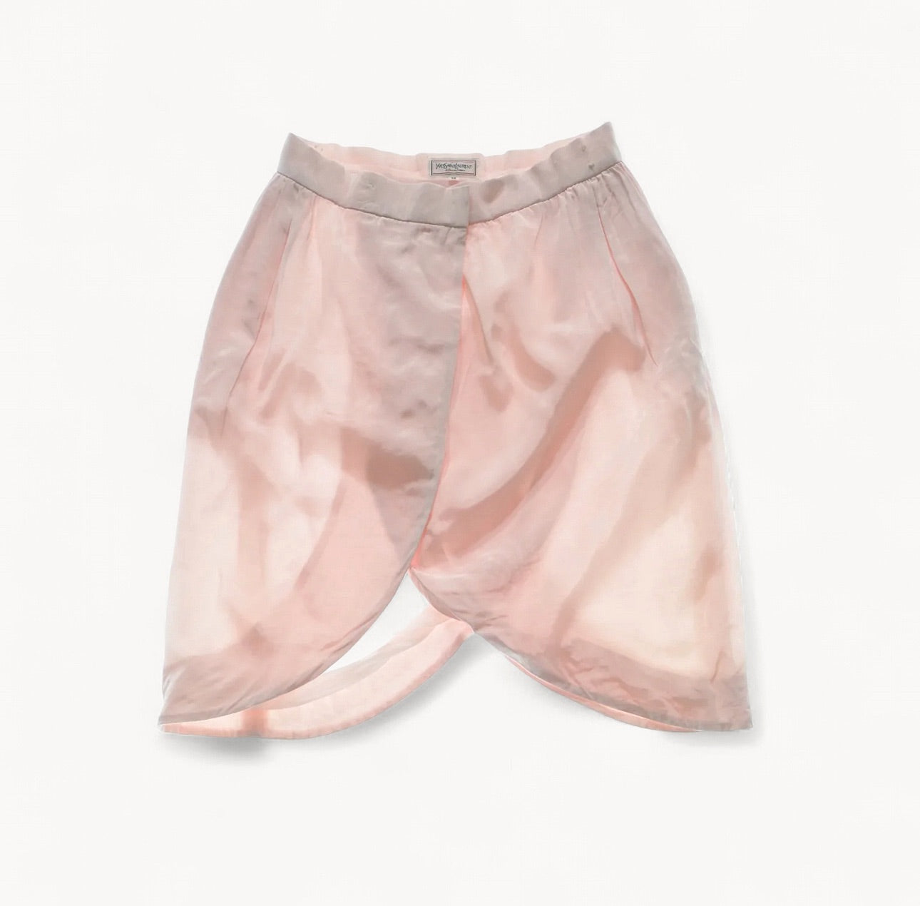 Yves Saint Laurent Blush Pink Sheer Set (Top & Skirt)